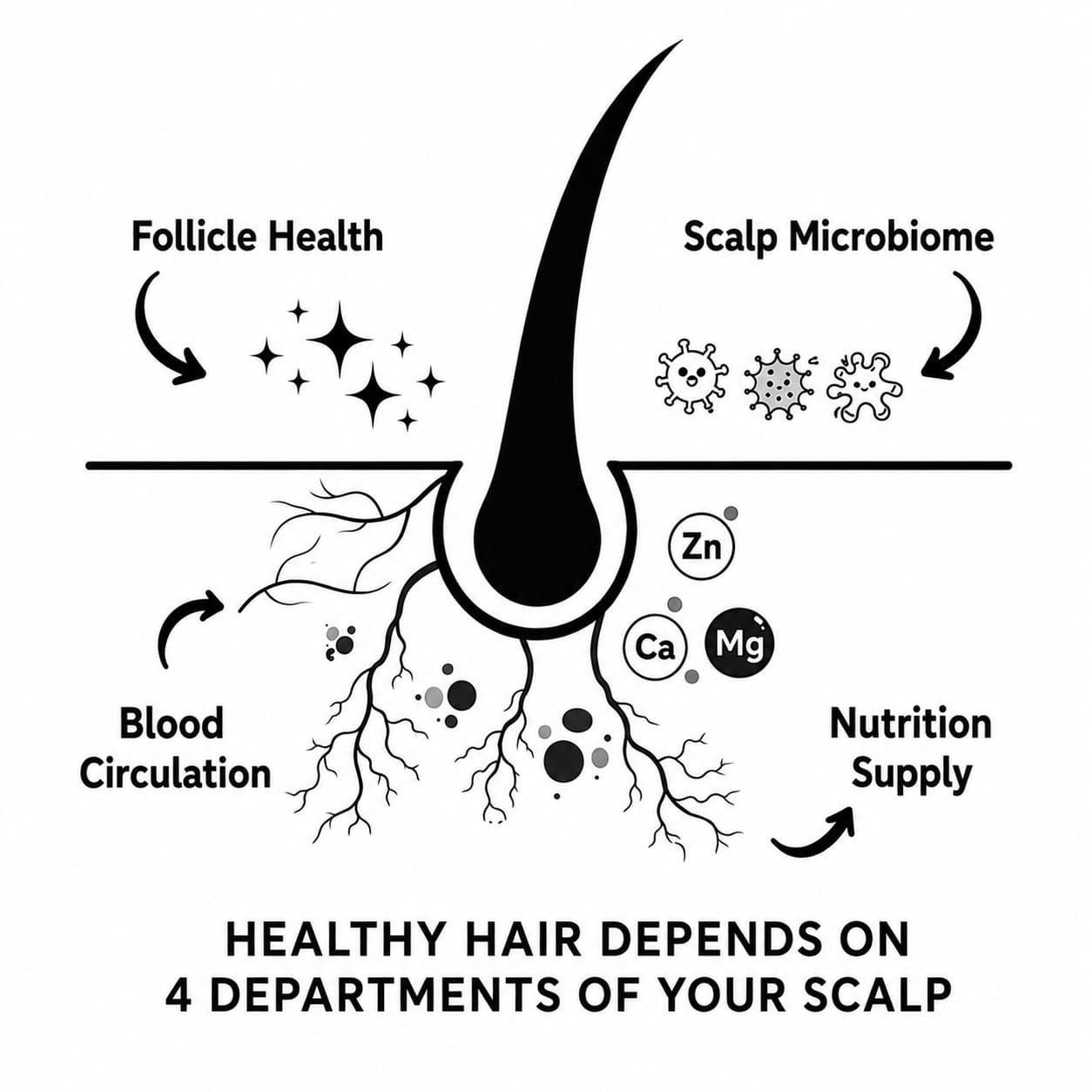 Healthy hair four departments